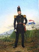 unknow artist Oil painting with an officer of the KNIL, the Royal Dutch East Indies Army. Spain oil painting artist